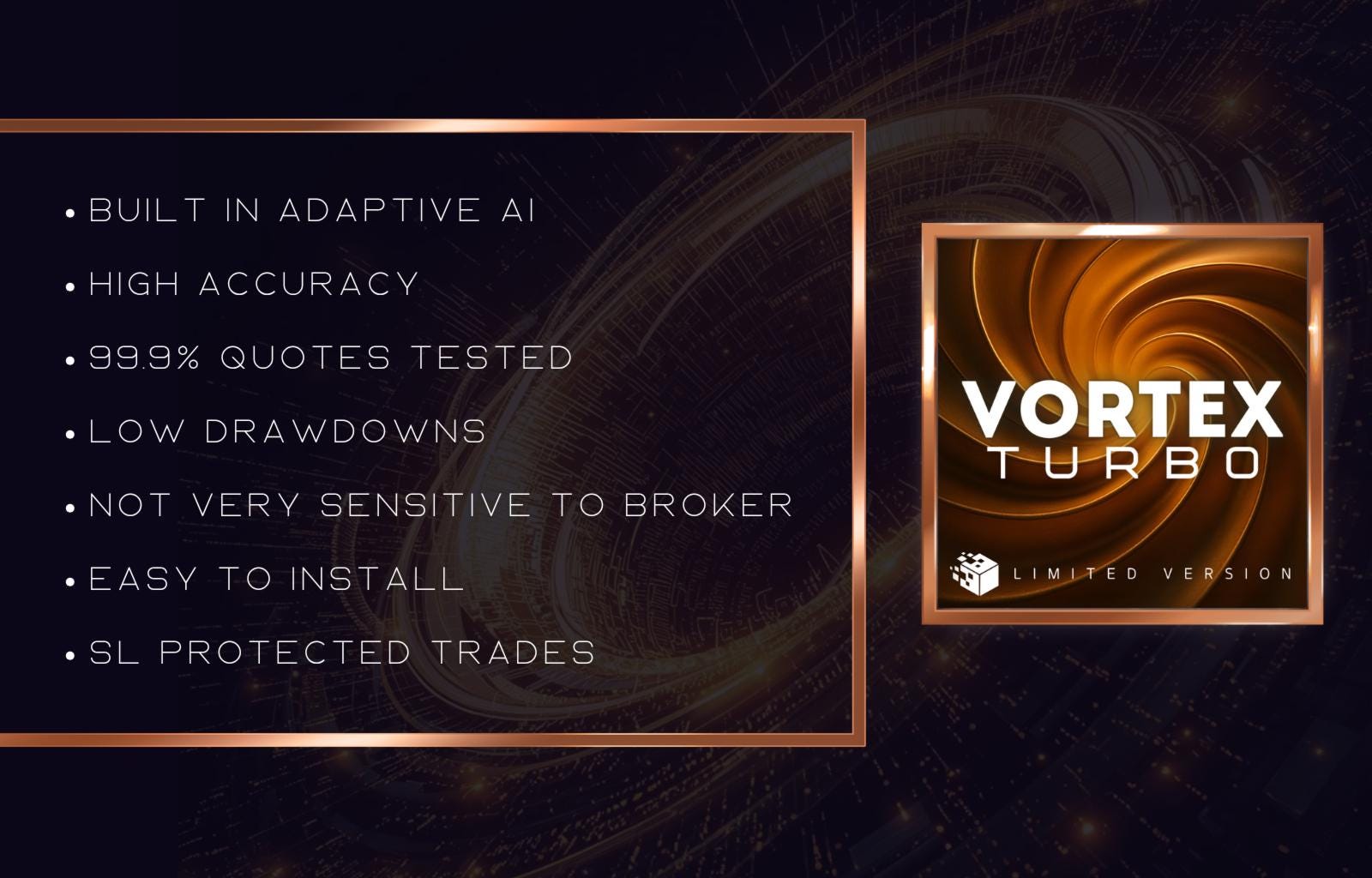 Vortex Turbo MT4 EA | Forex Automated Trading |Gold Trading Robot