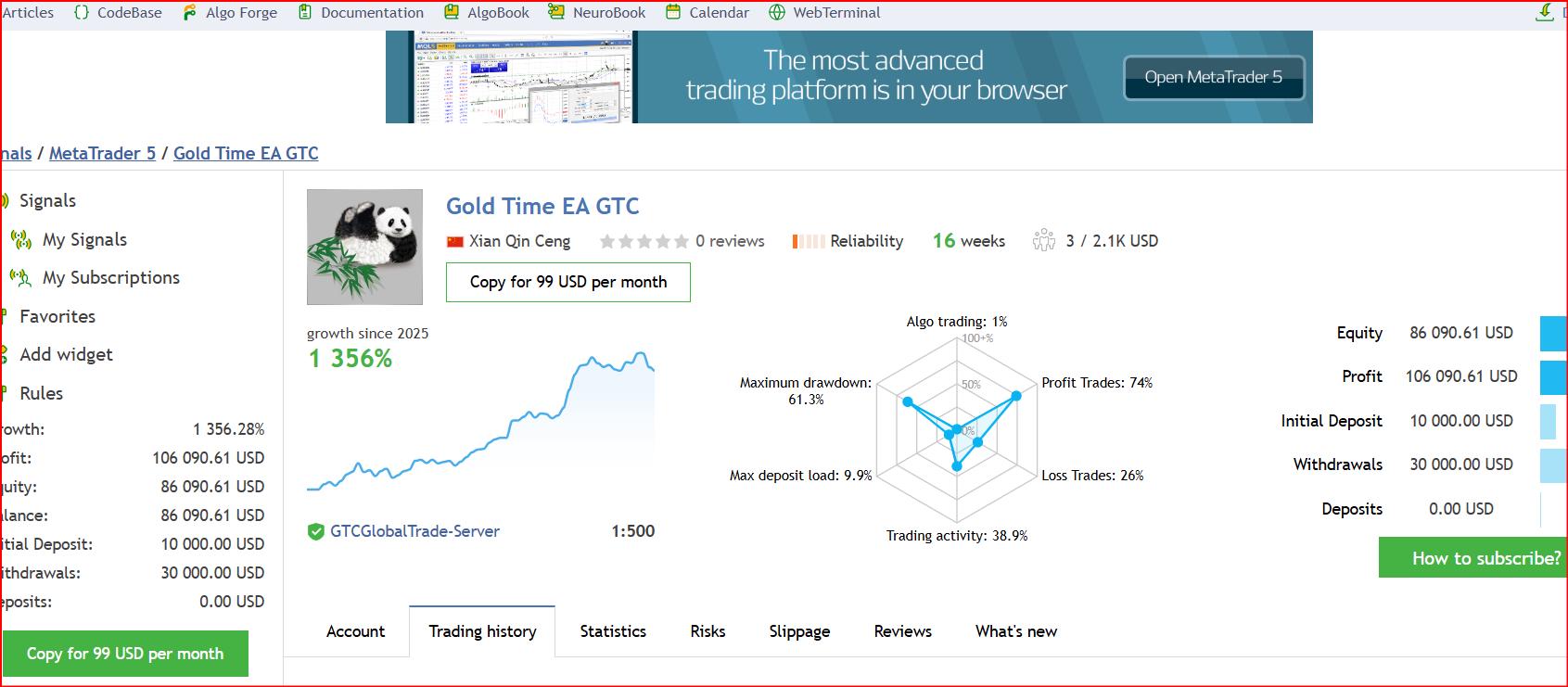 Gold Time EA MT4|Automated Trading|Forex Robot