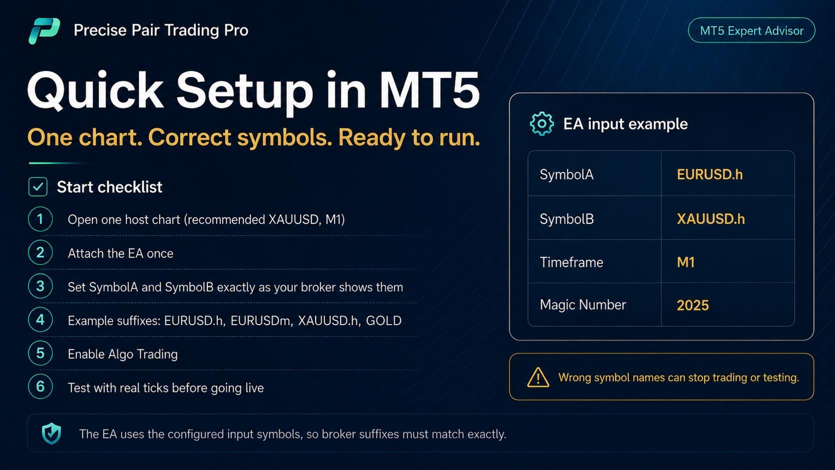 Precise Pair Trading Pro MT5 EA | AI Style Forex Robot | Automated Trading Software
