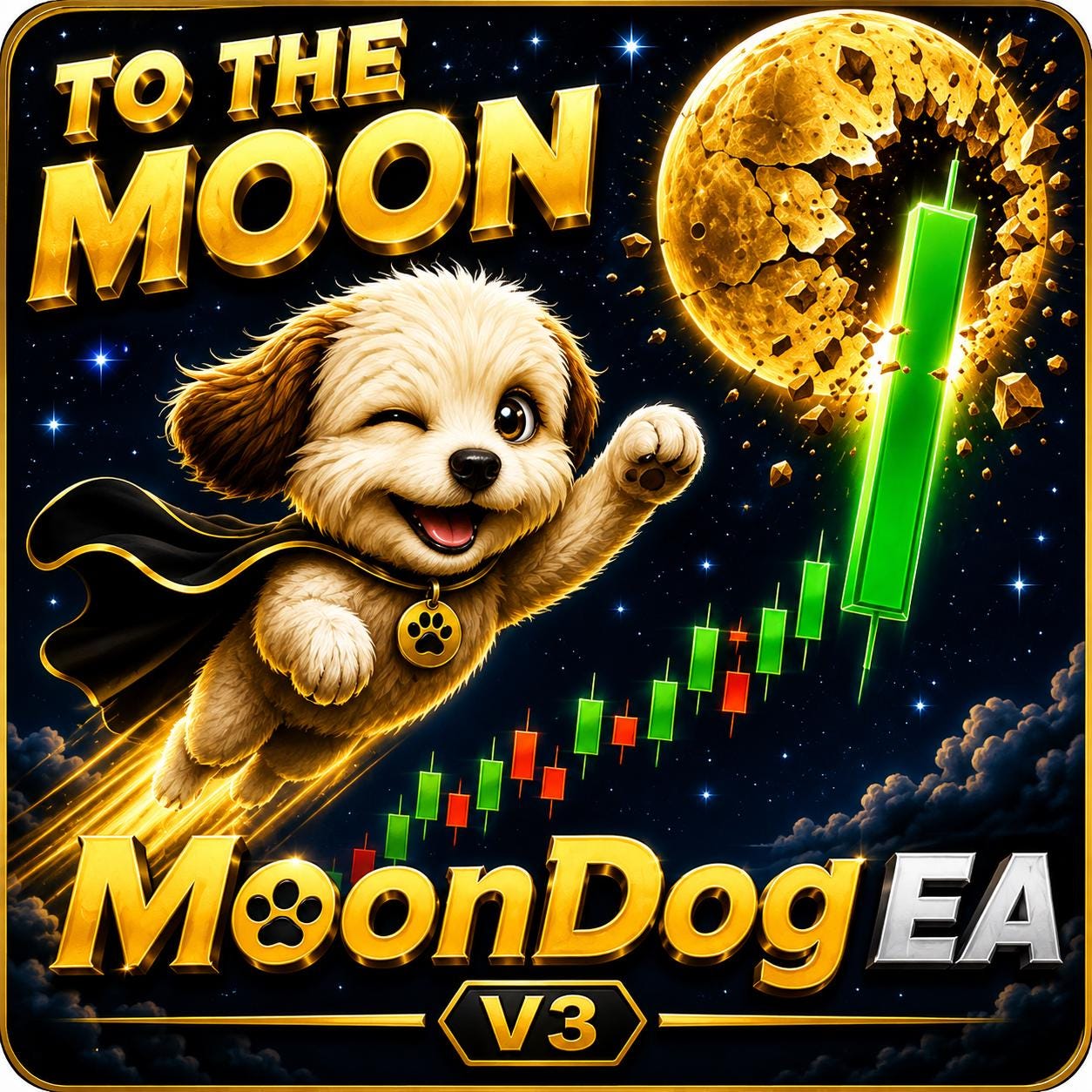 MoonDog MT5 EA  V3.38 | XAUUSD Breakout Robot Gold Trading| Instant Download